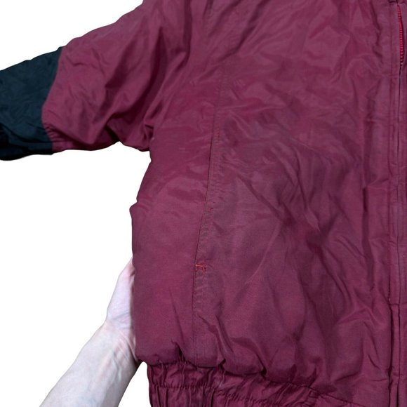 Vtg 90’s San Francisco 49ers Logo 7 Game Day Puffer Jacket Hood Sz M‎ Black/Red - Picture 7 of 16